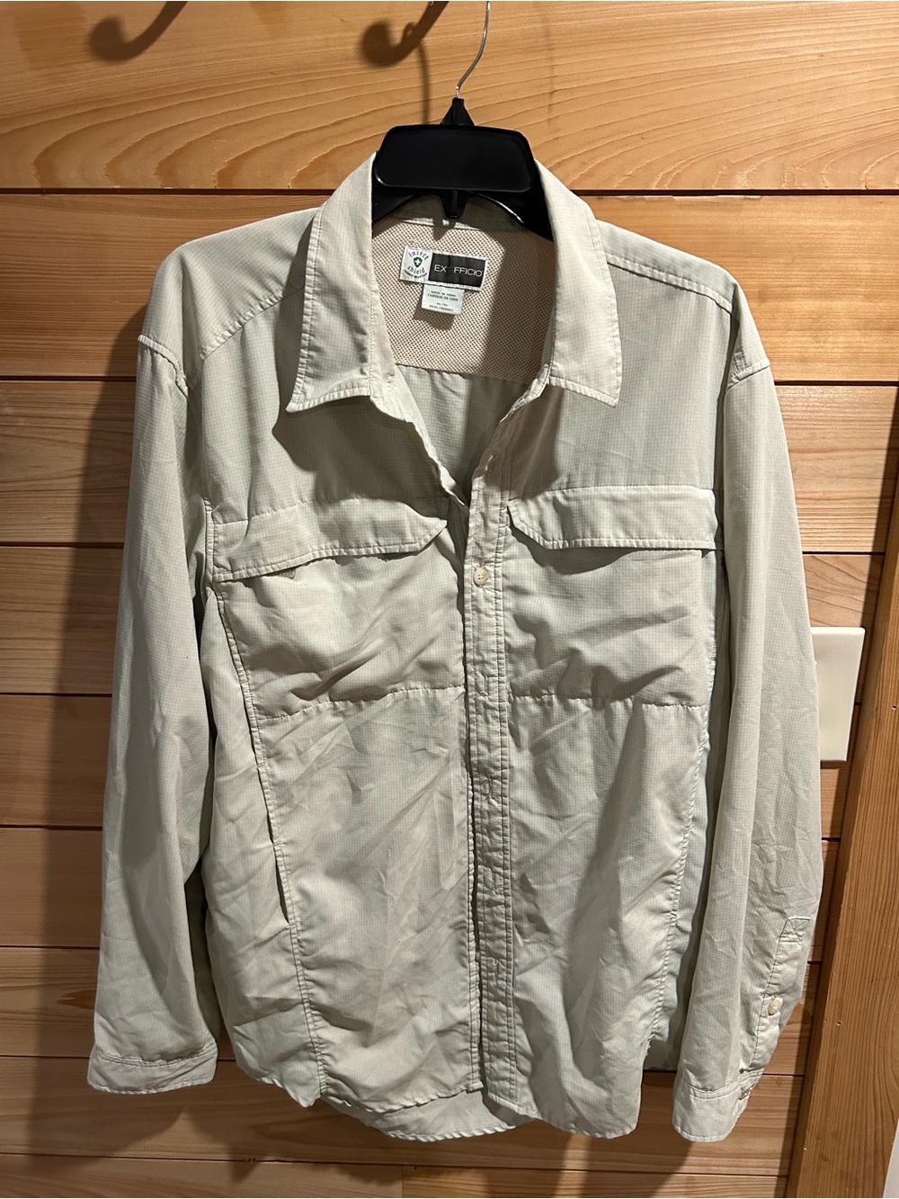 Exofficio Men's Light Beige Lightweight Shirt Jacket